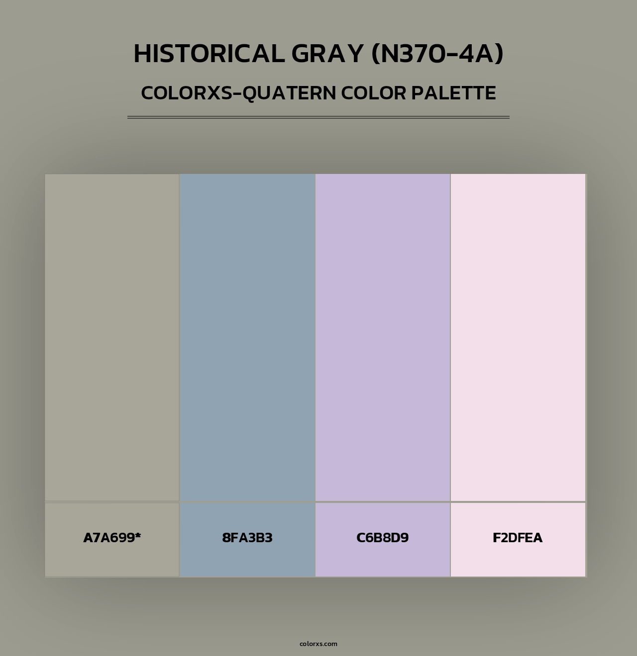 Historical Gray (N370-4A) - Colorxs Quad Palette