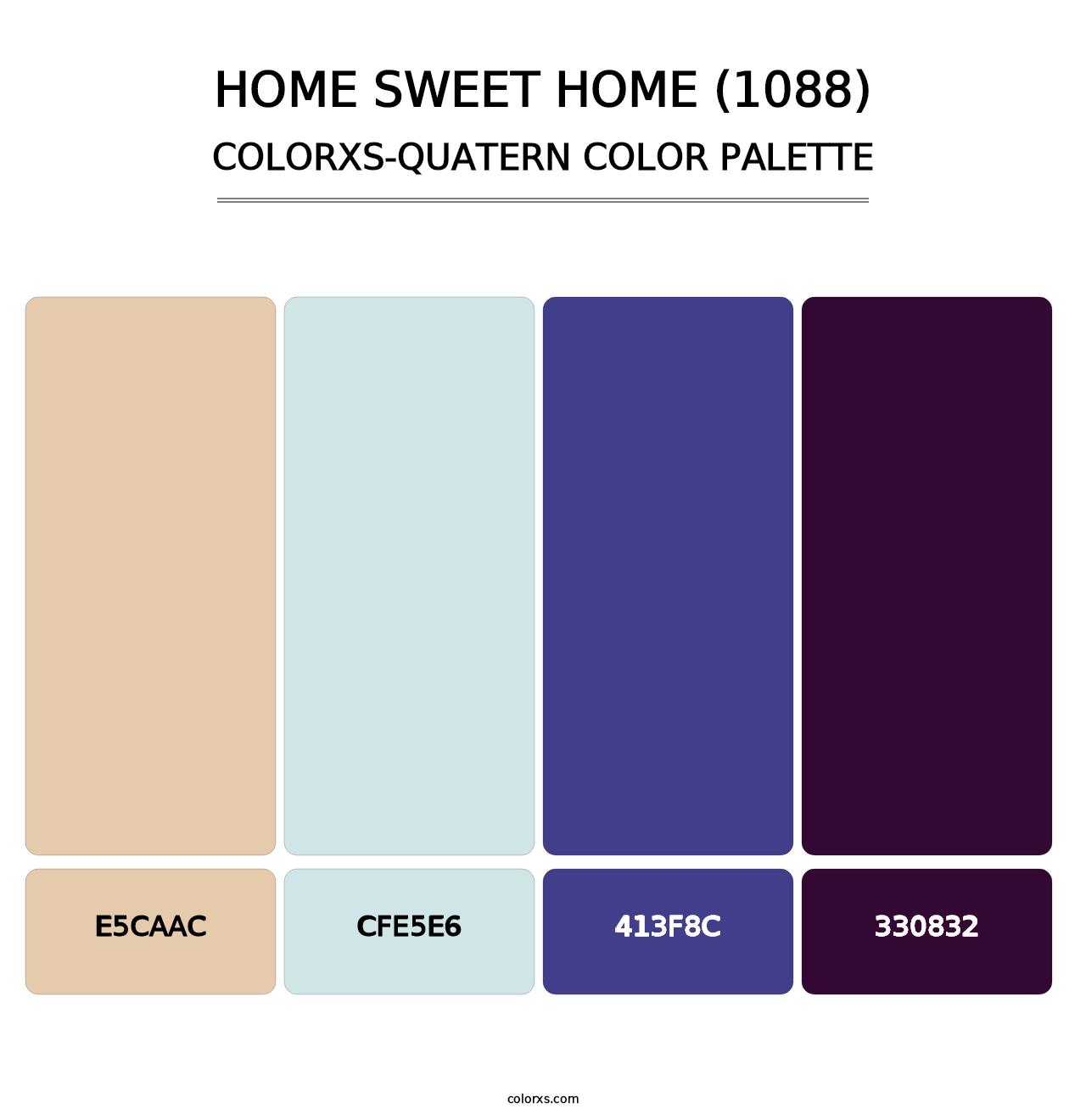 Home Sweet Home (1088) - Colorxs Quatern Palette