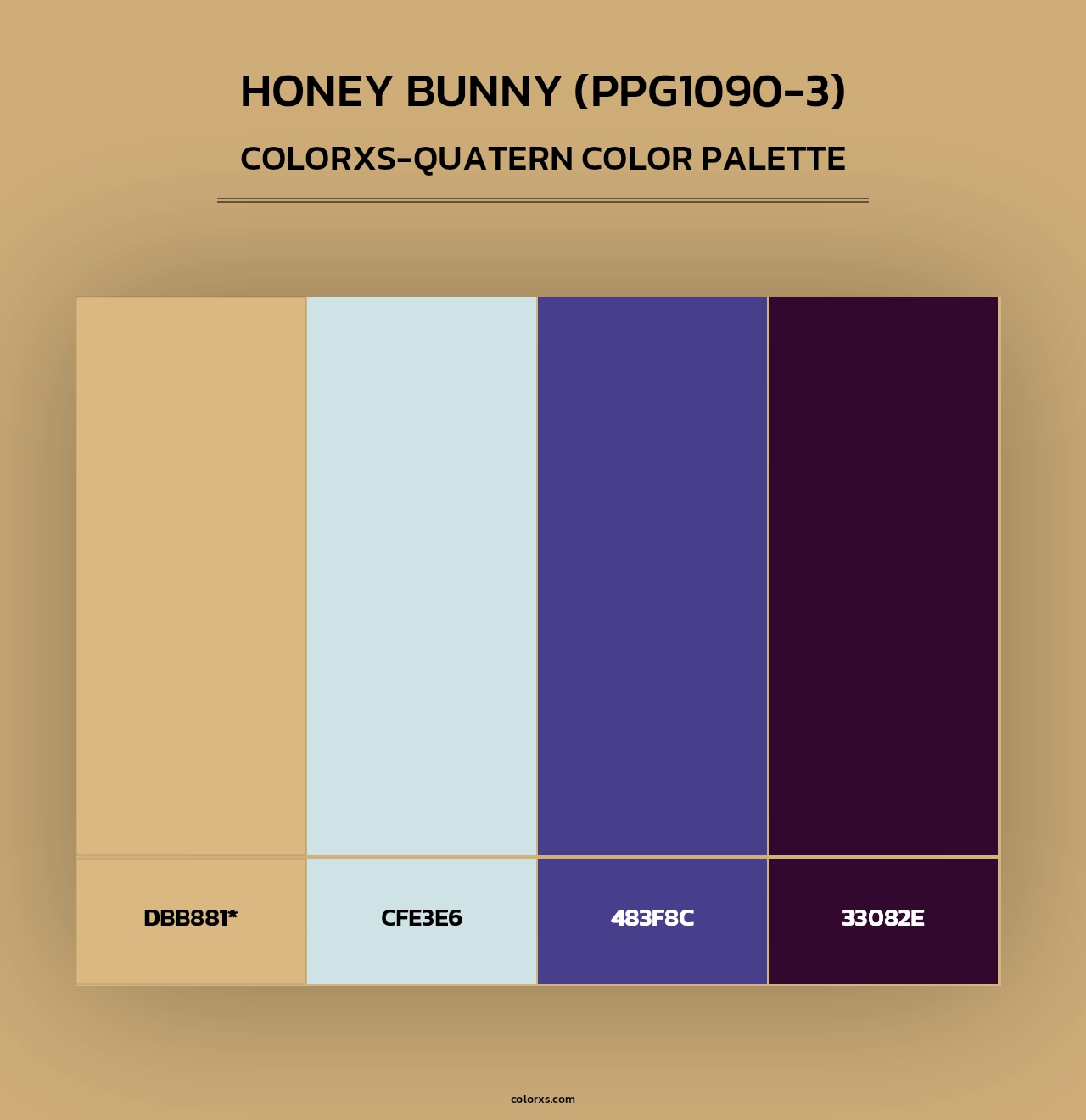 Honey Bunny (PPG1090-3) - Colorxs Quad Palette