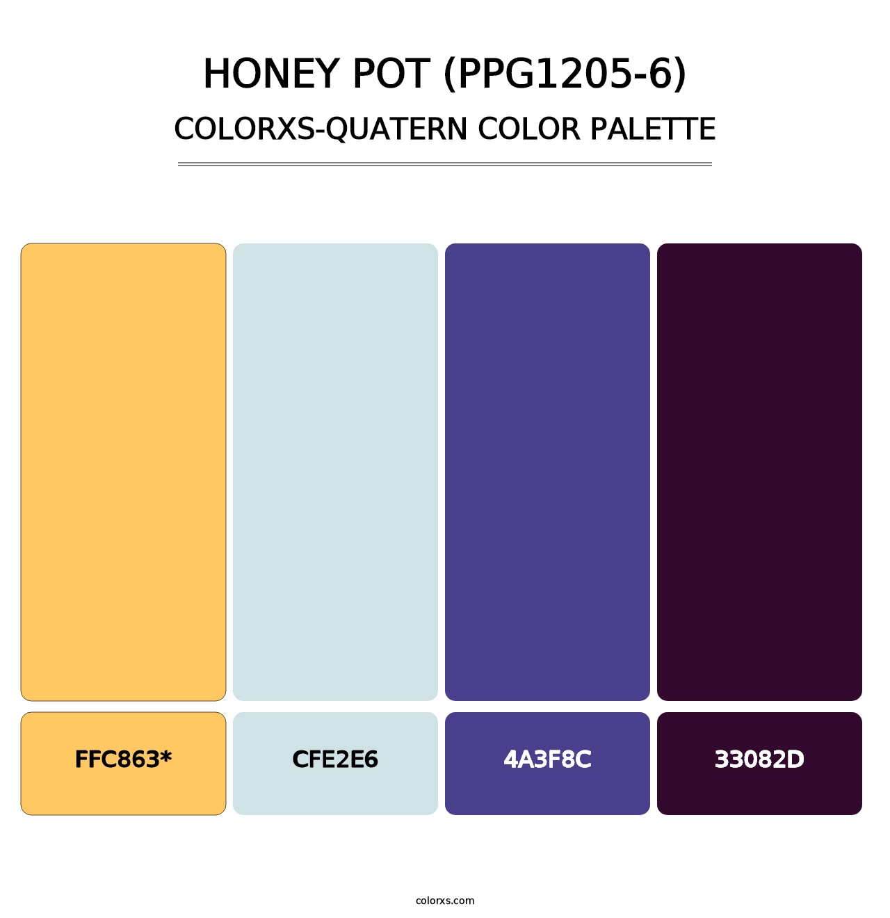 Honey Pot (PPG1205-6) - Colorxs Quatern Palette