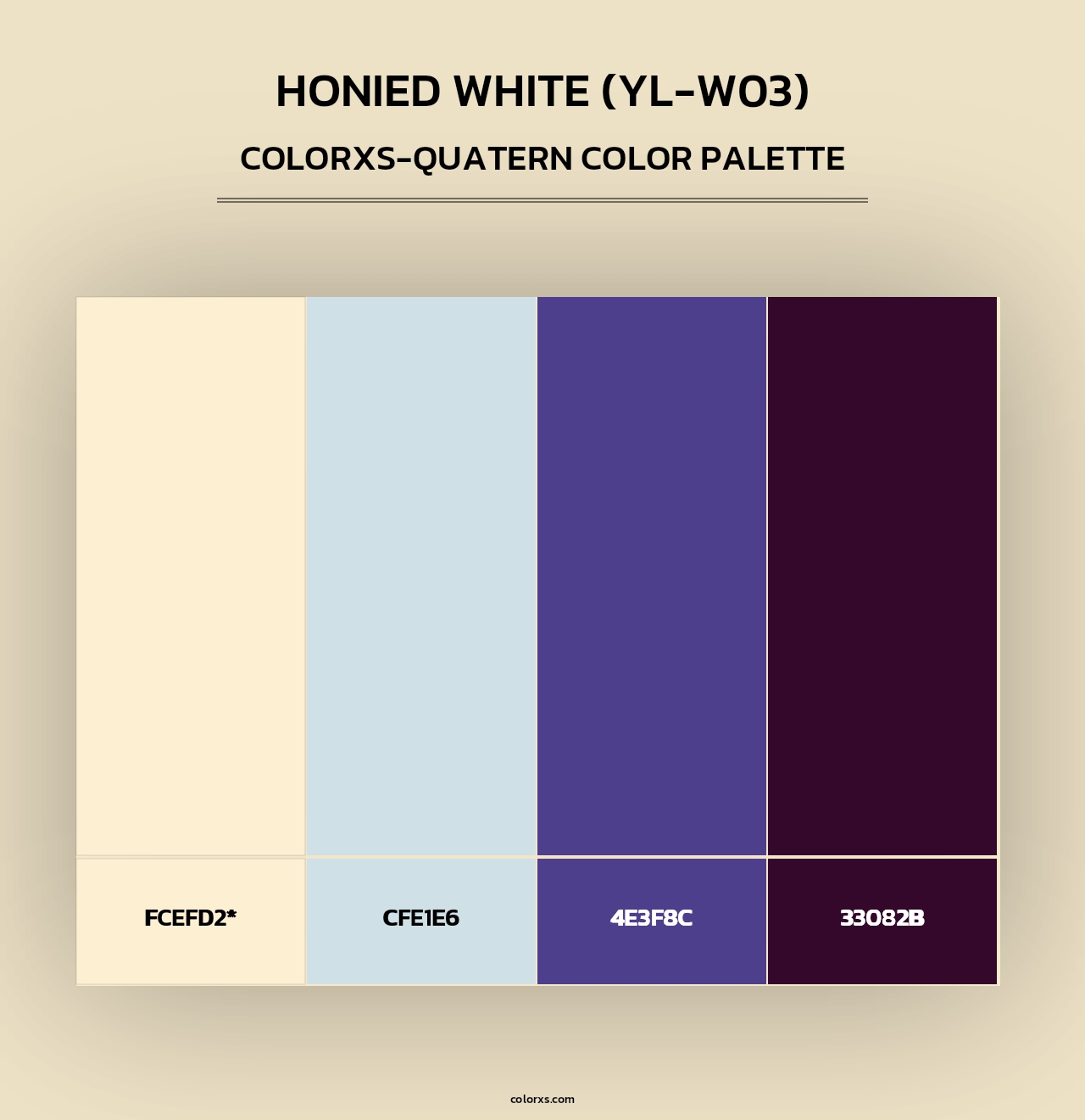 Honied White (YL-W03) - Colorxs Quad Palette
