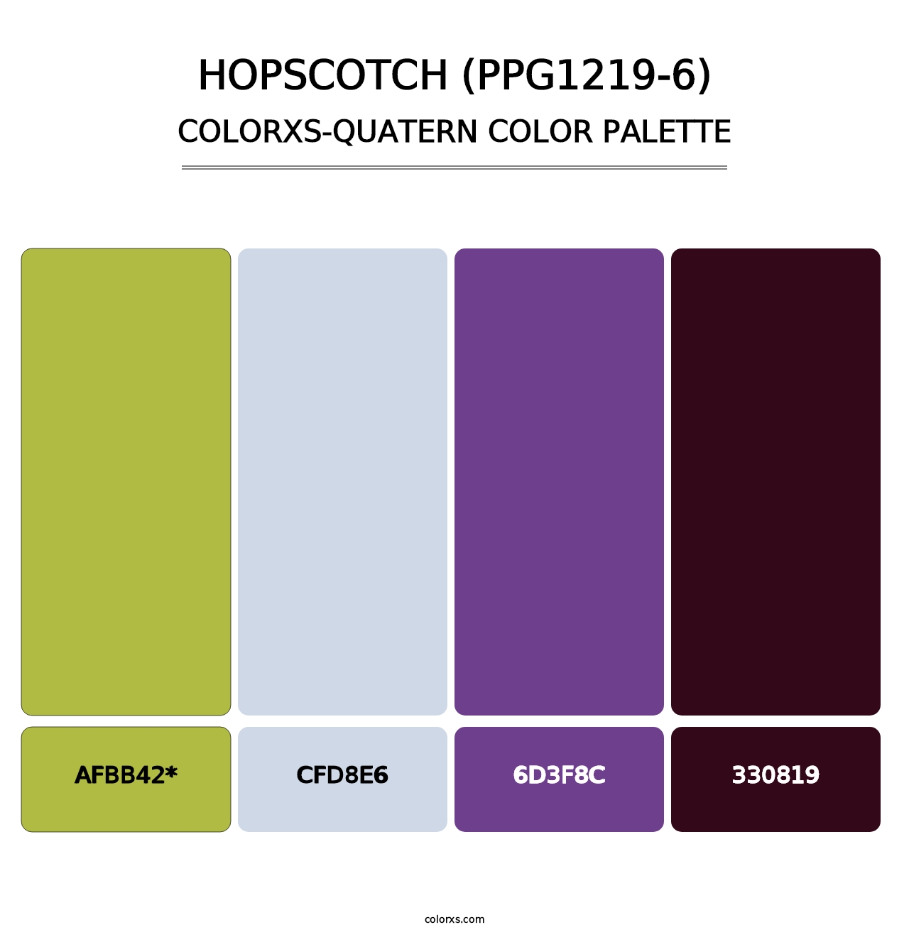 Hopscotch (PPG1219-6) - Colorxs Quatern Palette
