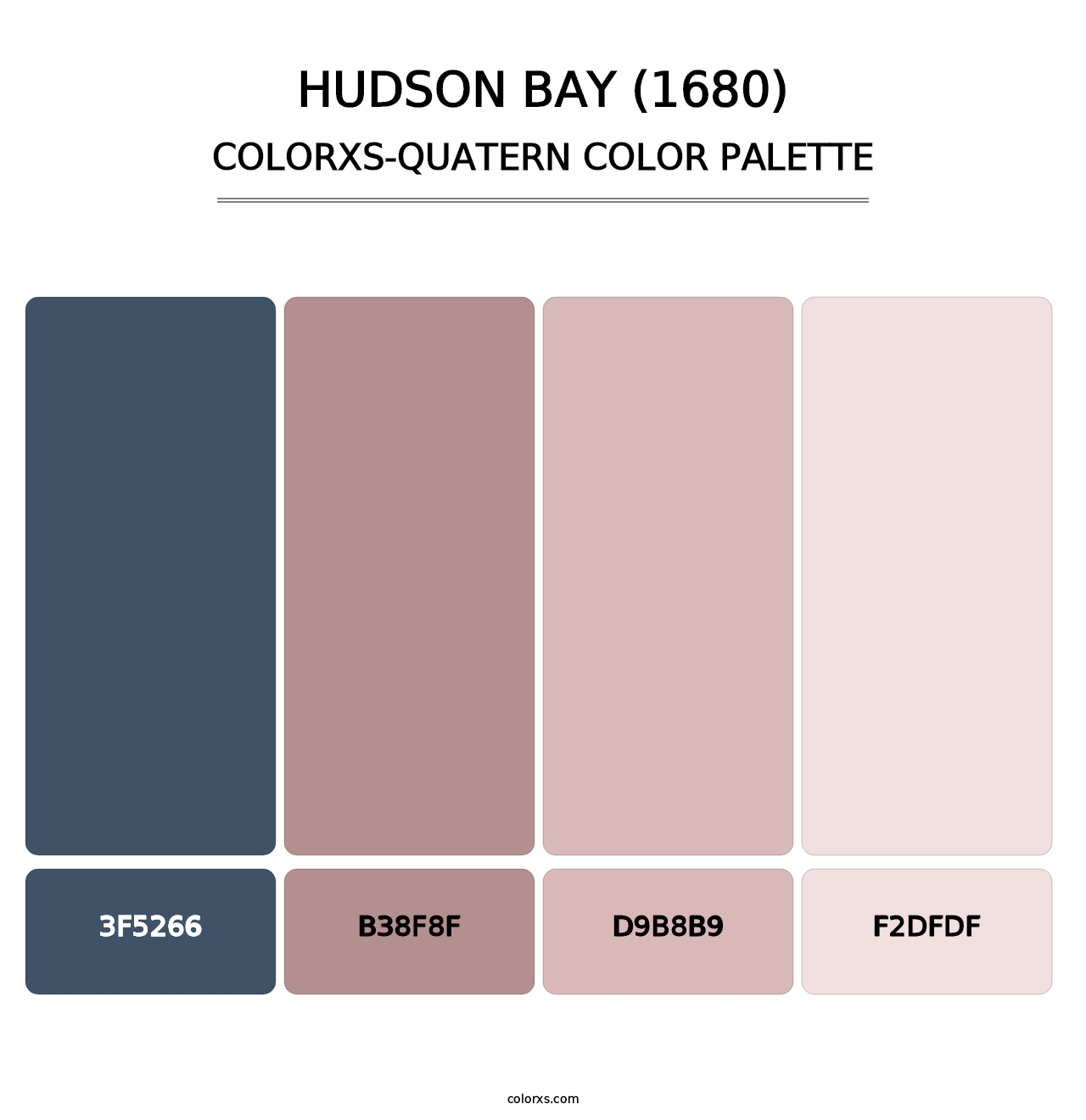 Hudson Bay (1680) - Colorxs Quatern Palette