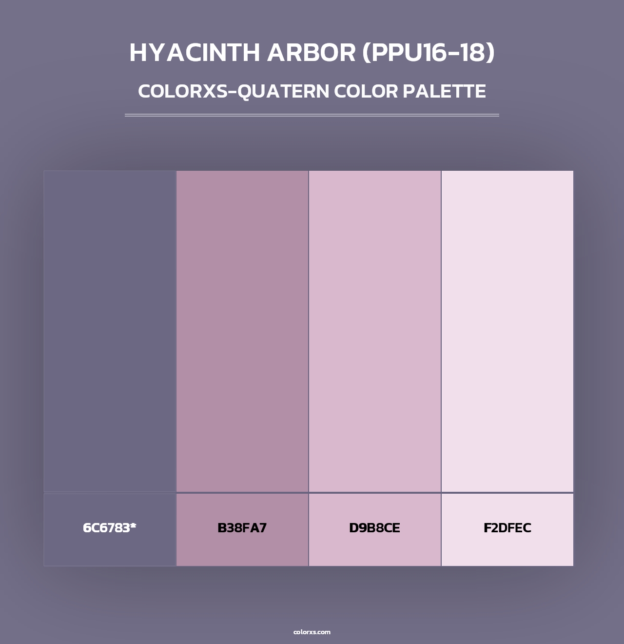 Hyacinth Arbor (PPU16-18) - Colorxs Quad Palette