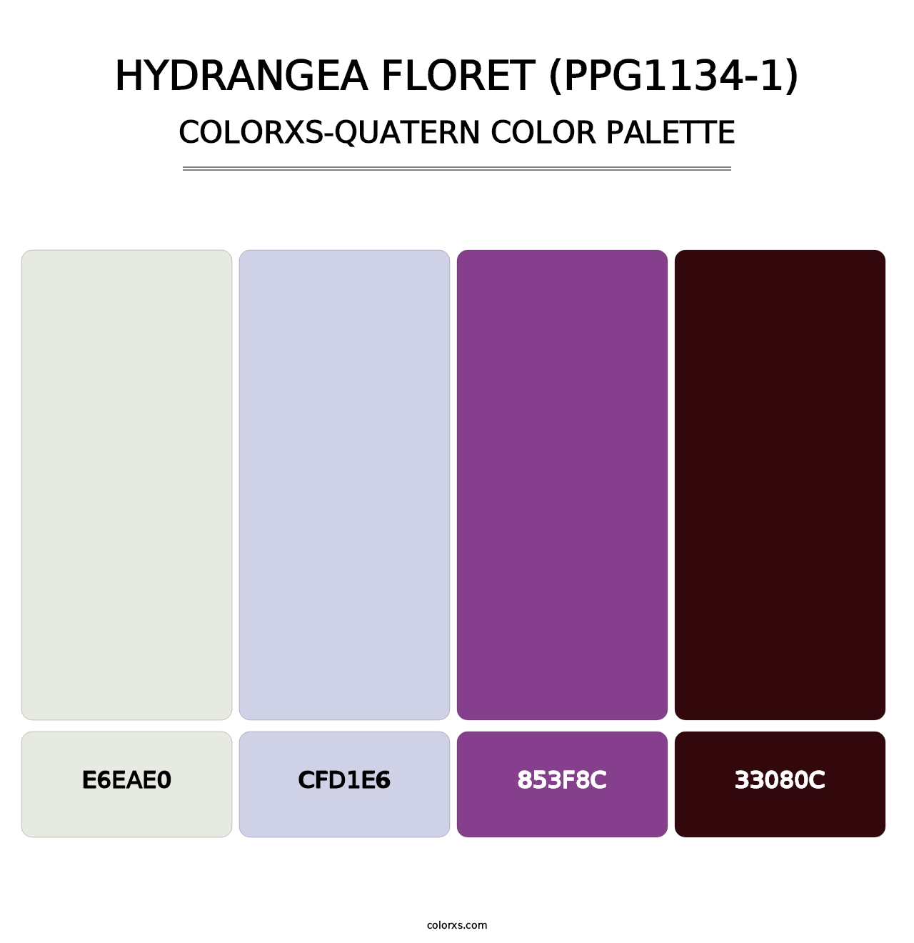 Hydrangea Floret (PPG1134-1) - Colorxs Quatern Palette