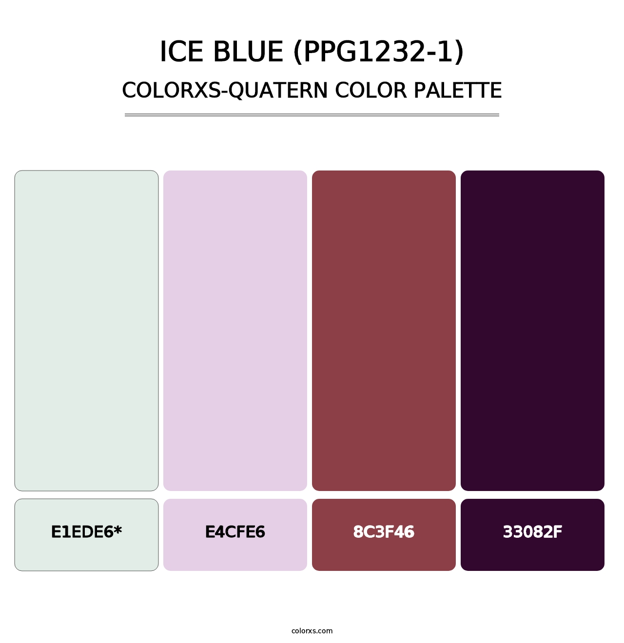 Ice Blue (PPG1232-1) - Colorxs Quatern Palette