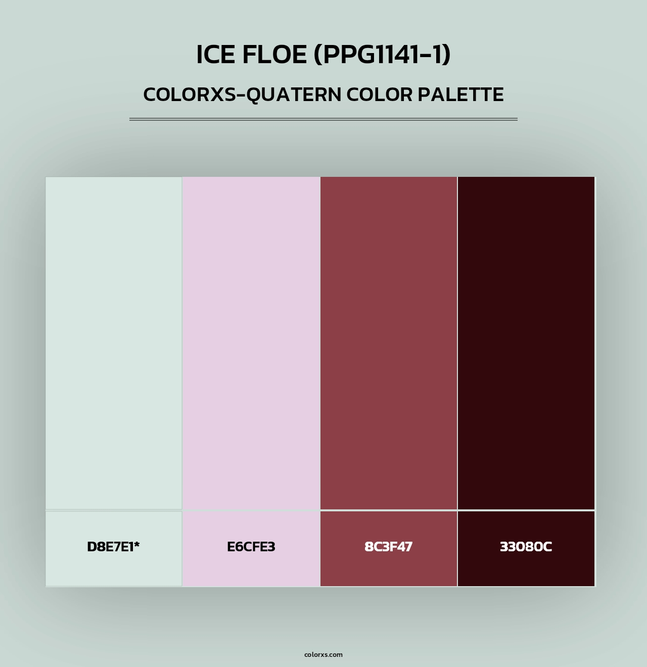 Ice Floe (PPG1141-1) - Colorxs Quad Palette