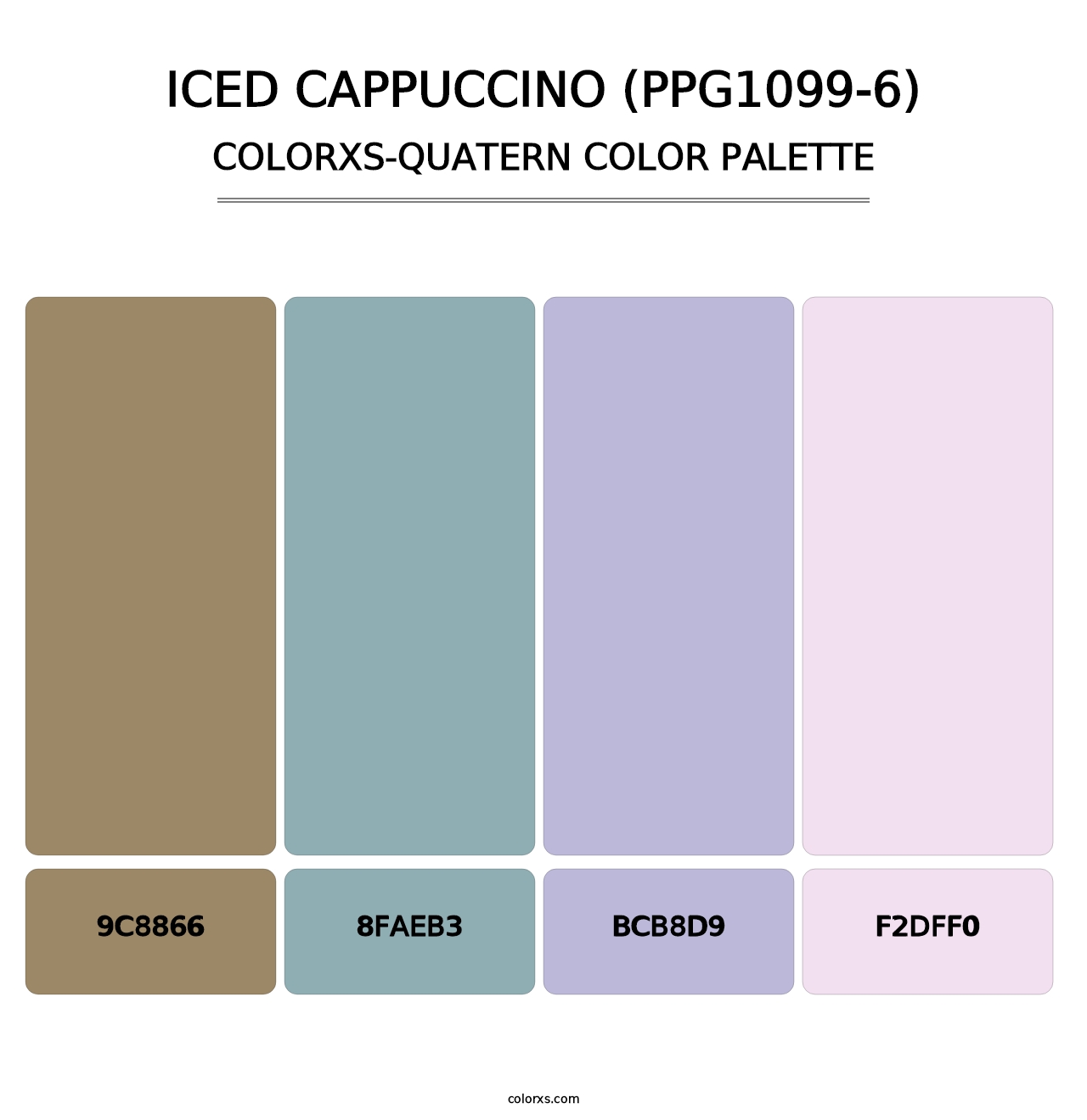 Iced Cappuccino (PPG1099-6) - Colorxs Quatern Palette