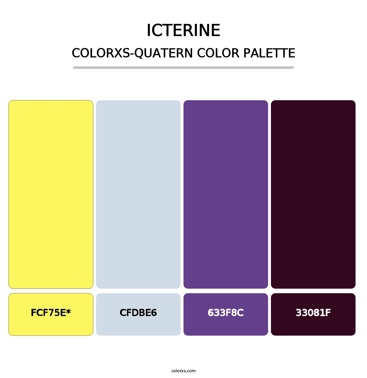 Icterine - Colorxs Quatern Palette