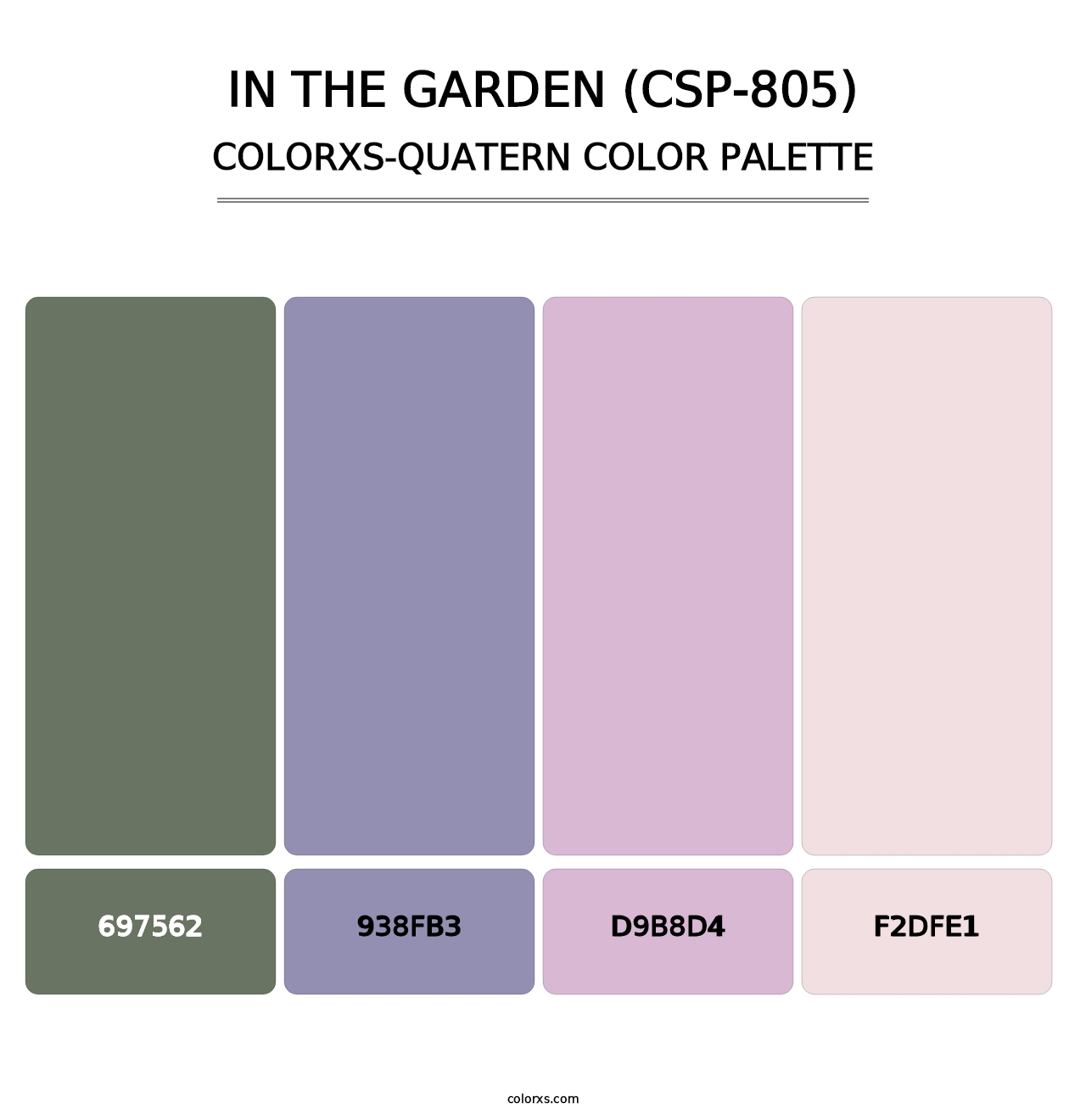 In the Garden (CSP-805) - Colorxs Quatern Palette