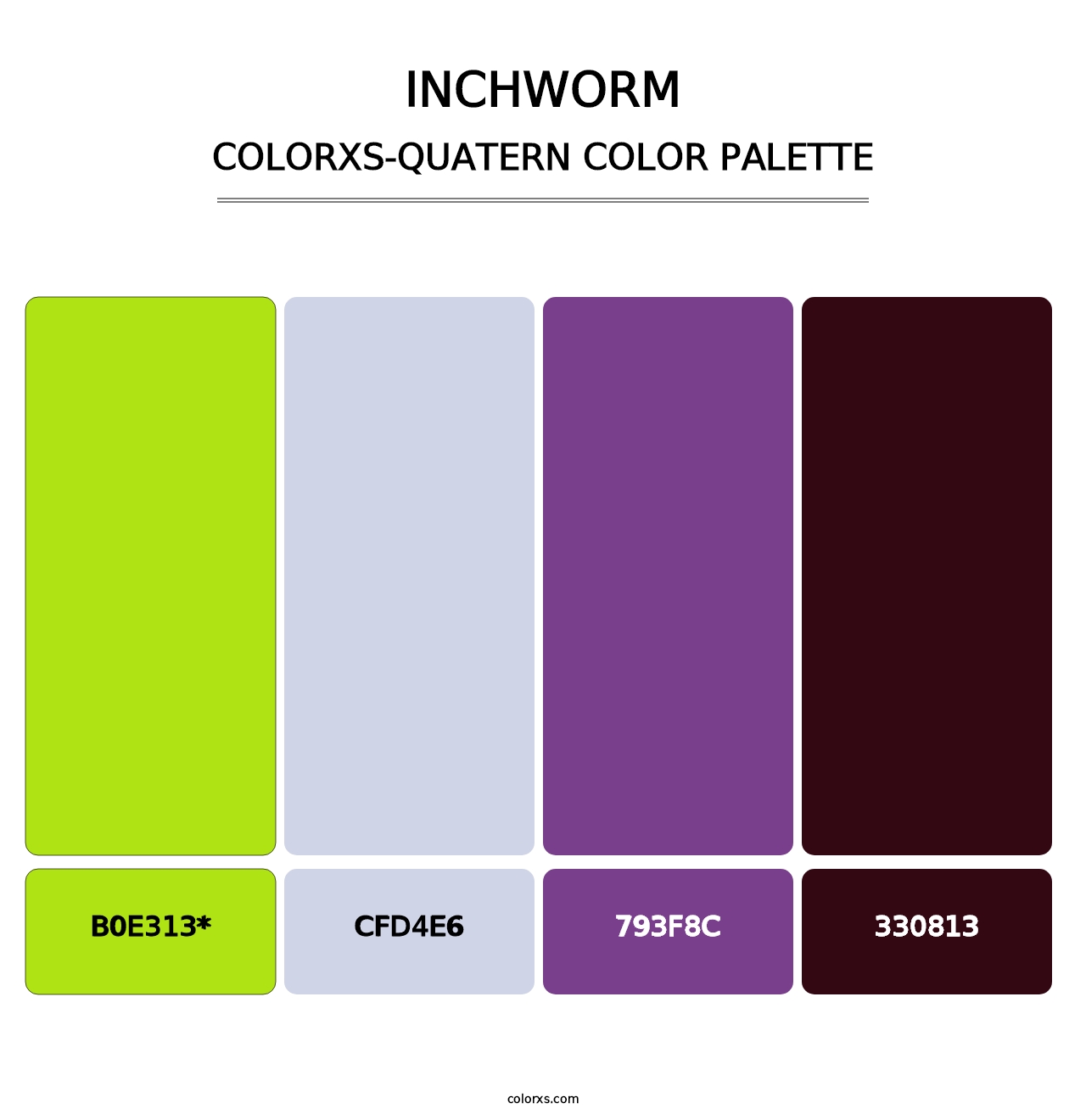 Inchworm - Colorxs Quatern Palette
