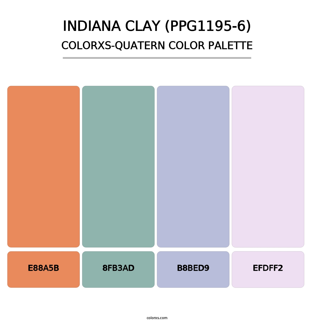 Indiana Clay (PPG1195-6) - Colorxs Quatern Palette