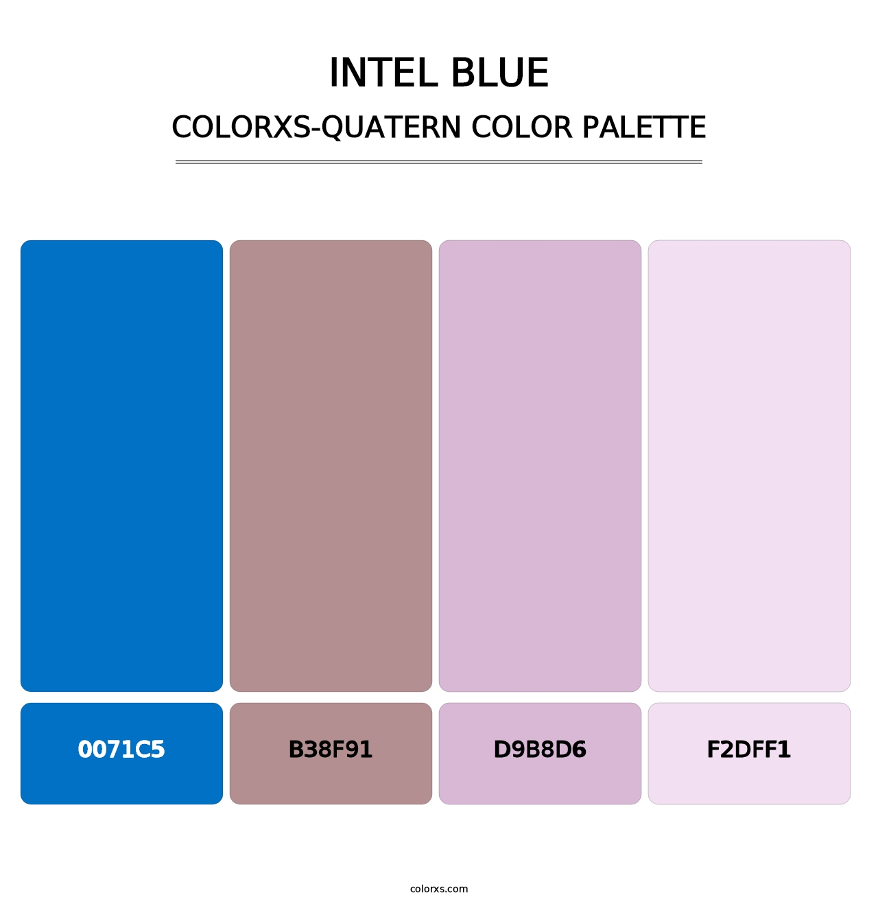 Intel Blue - Colorxs Quatern Palette