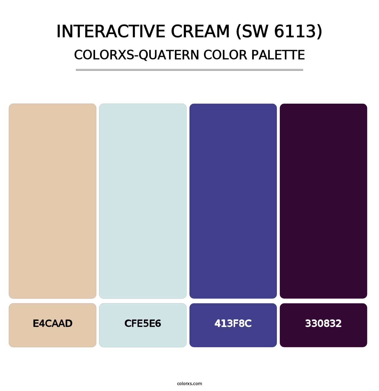 Interactive Cream (SW 6113) - Colorxs Quatern Palette