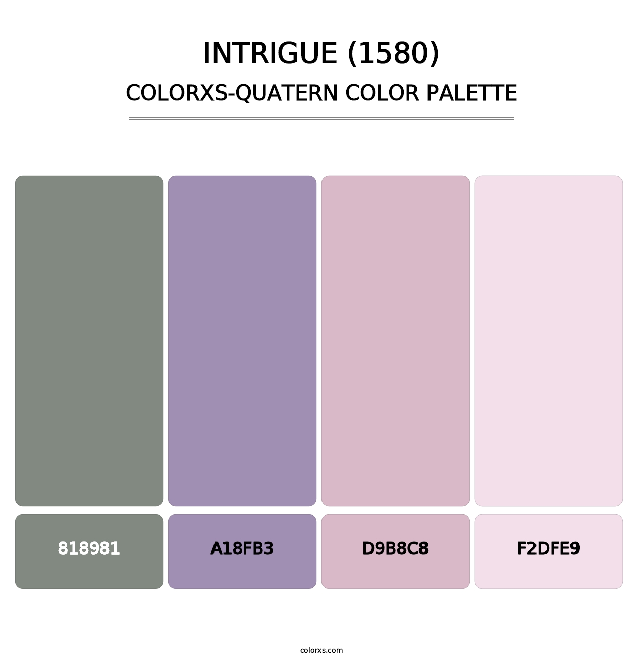 Intrigue (1580) - Colorxs Quatern Palette