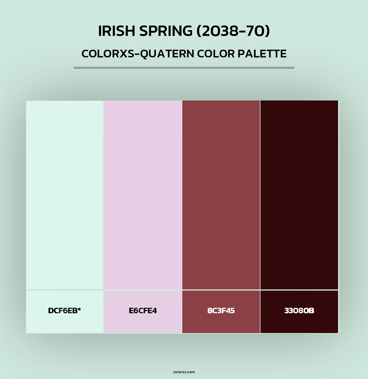 Irish Spring (2038-70) - Colorxs Quad Palette