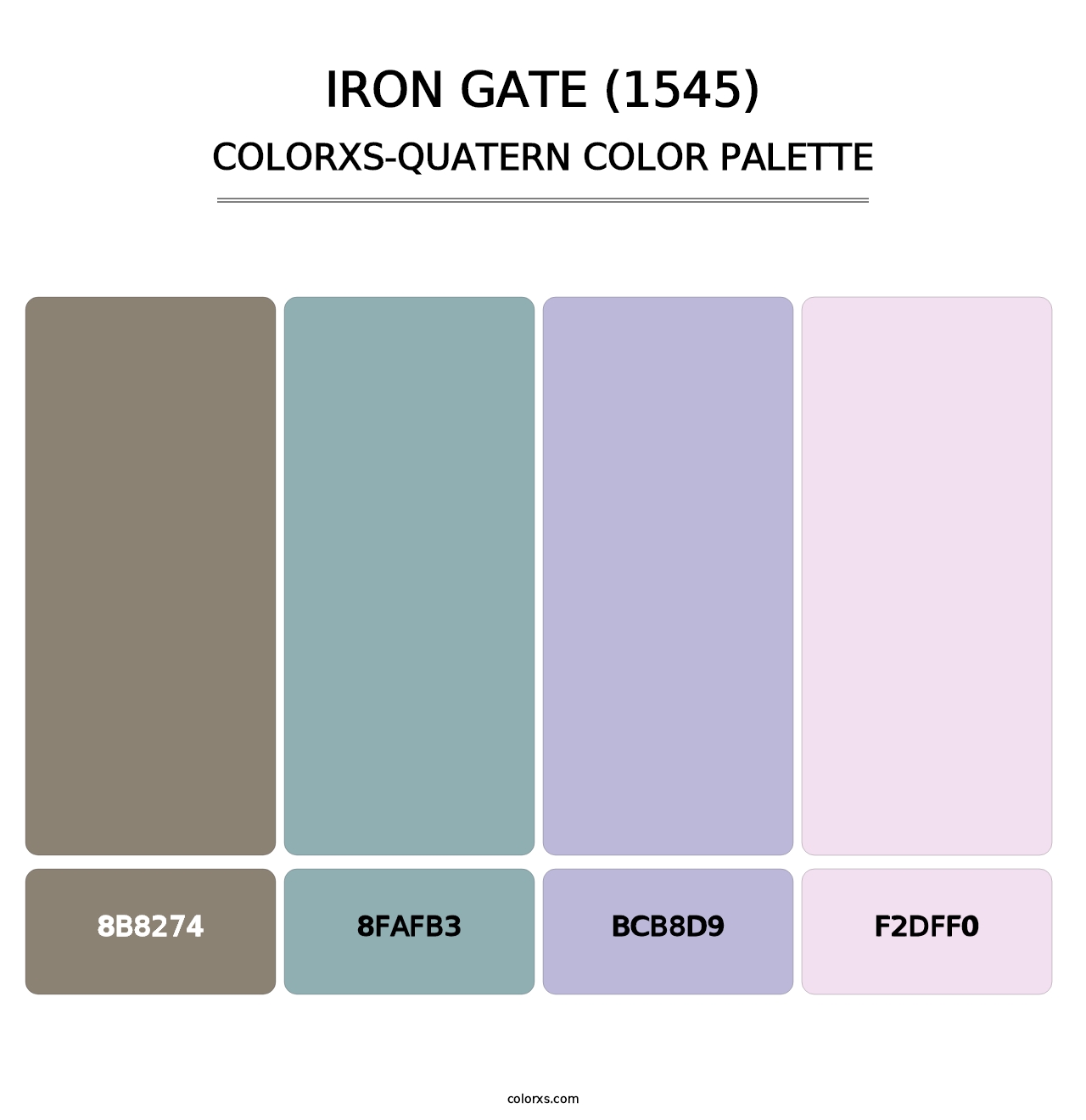 Iron Gate (1545) - Colorxs Quatern Palette