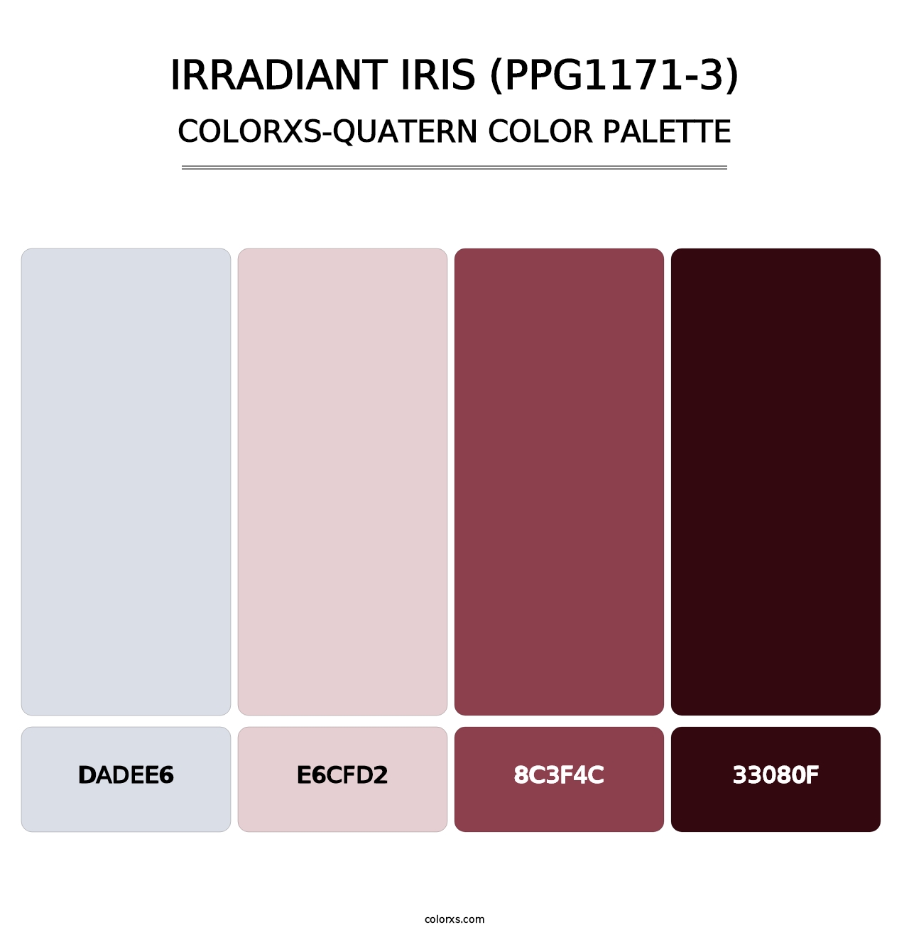 Irradiant Iris (PPG1171-3) - Colorxs Quatern Palette