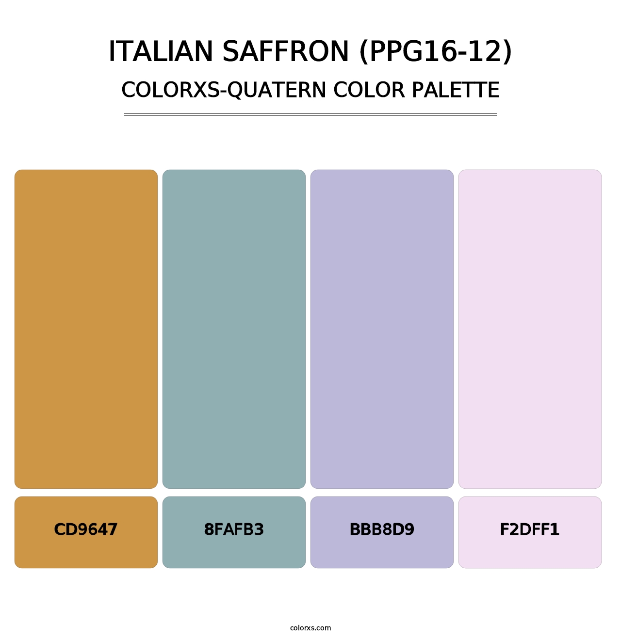 Italian Saffron (PPG16-12) - Colorxs Quatern Palette