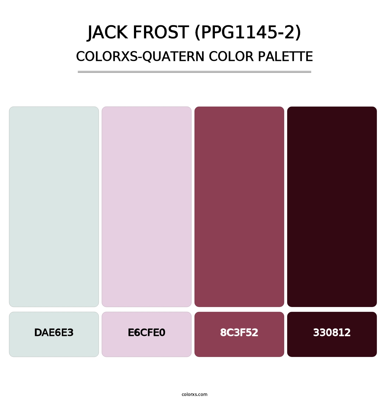 Jack Frost (PPG1145-2) - Colorxs Quatern Palette
