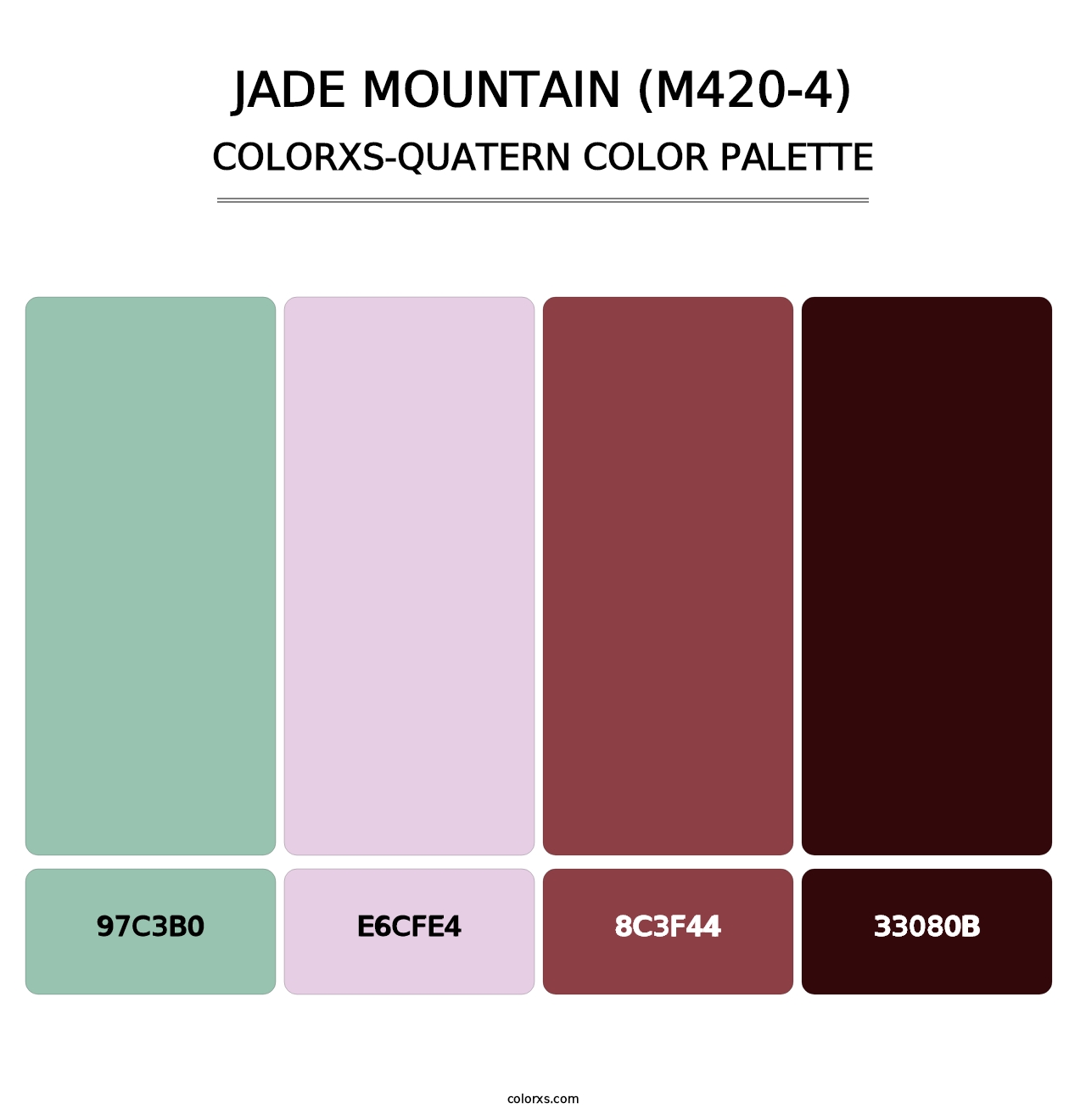 Jade Mountain (M420-4) - Colorxs Quatern Palette