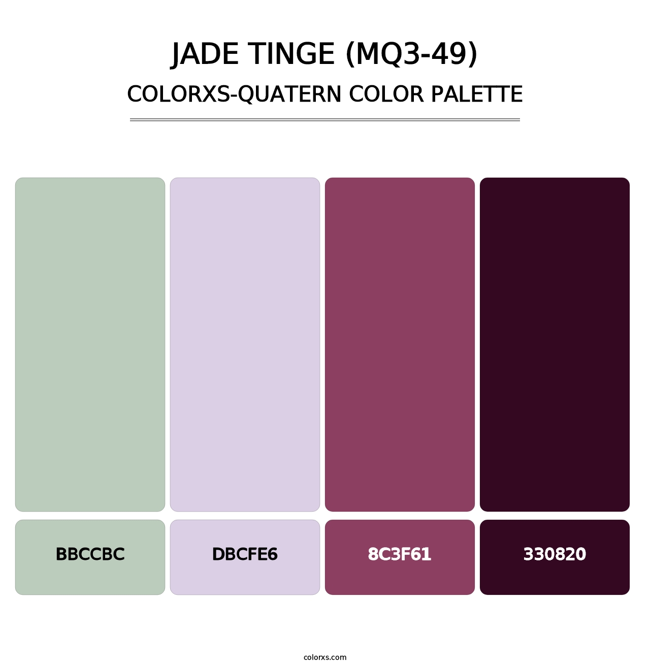 Jade Tinge (MQ3-49) - Colorxs Quatern Palette
