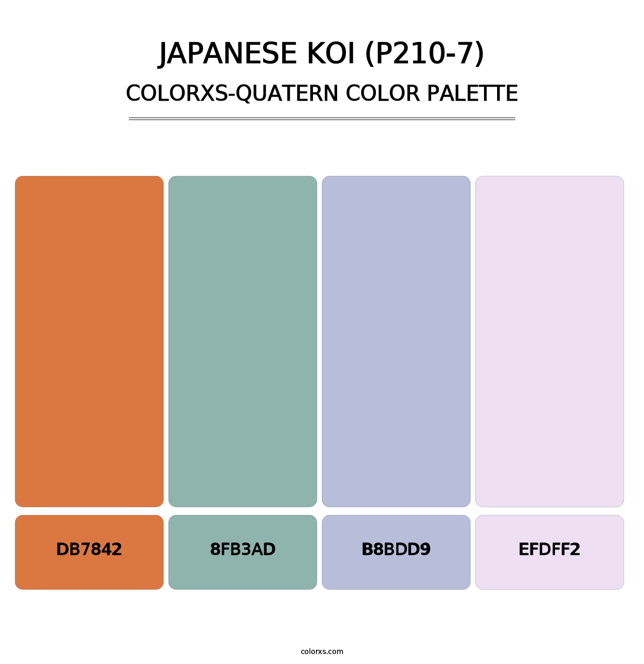 Japanese Koi (P210-7) - Colorxs Quatern Palette