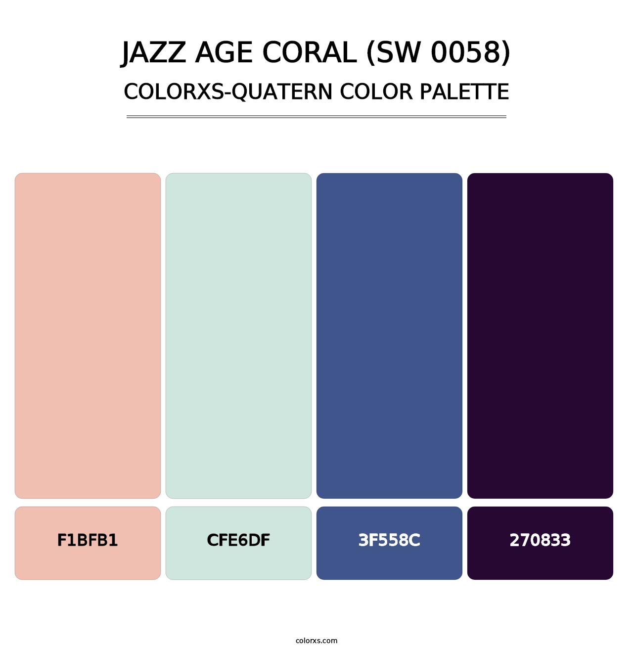 Jazz Age Coral (SW 0058) - Colorxs Quatern Palette