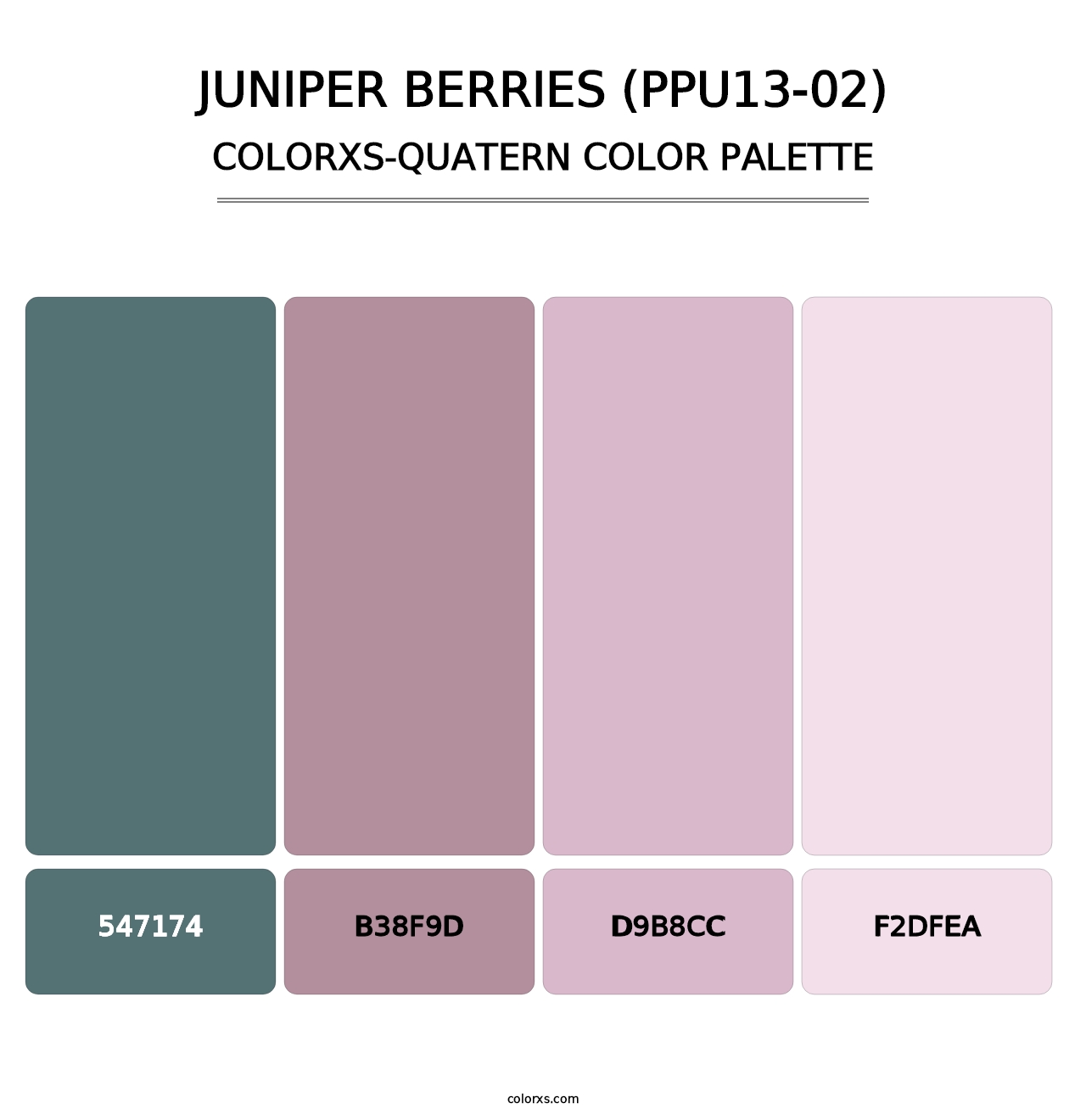 Juniper Berries (PPU13-02) - Colorxs Quatern Palette