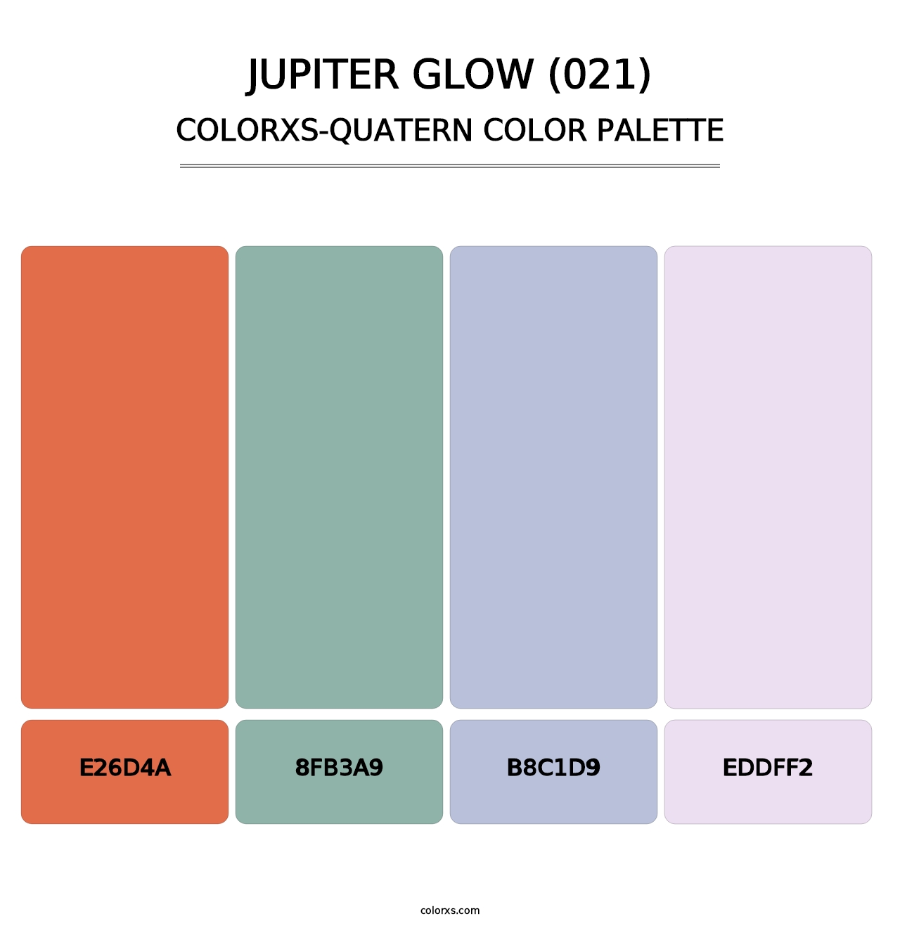 Jupiter Glow (021) - Colorxs Quatern Palette