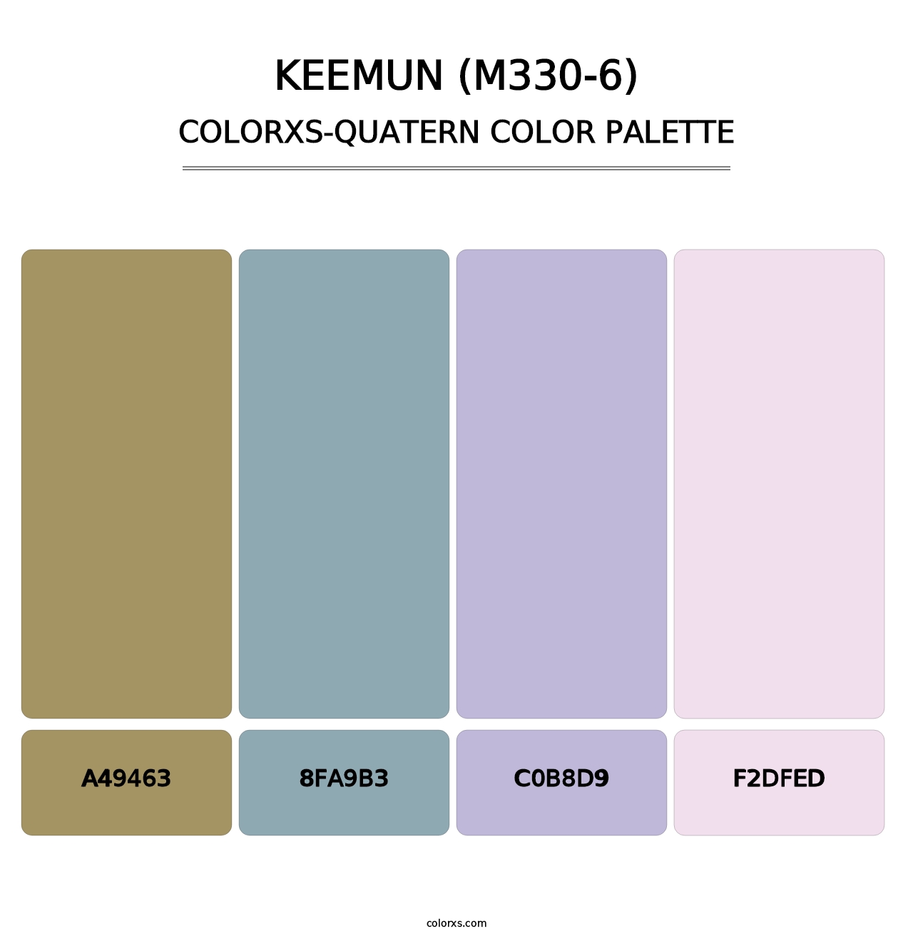 Keemun (M330-6) - Colorxs Quatern Palette