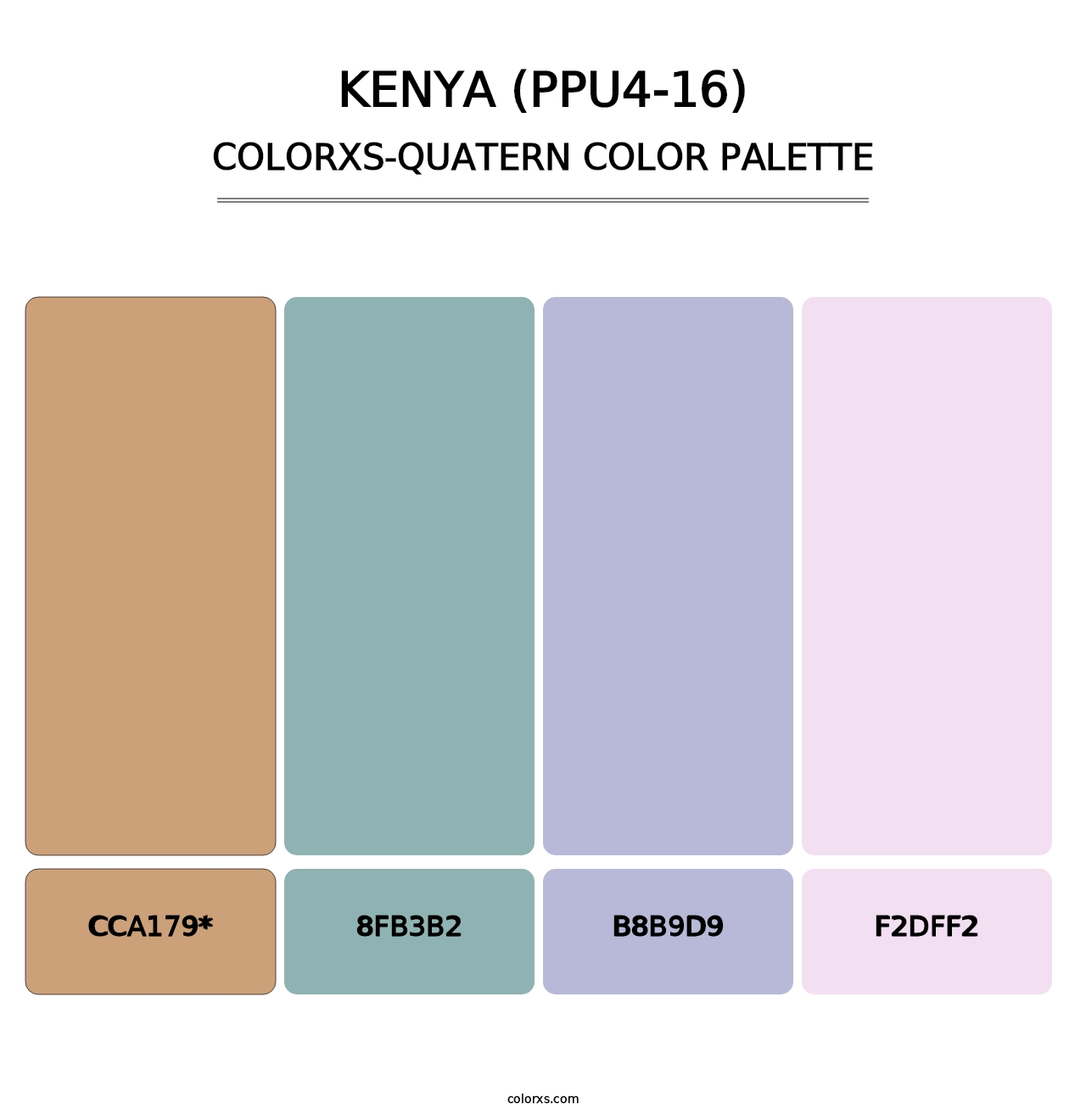 Kenya (PPU4-16) - Colorxs Quatern Palette