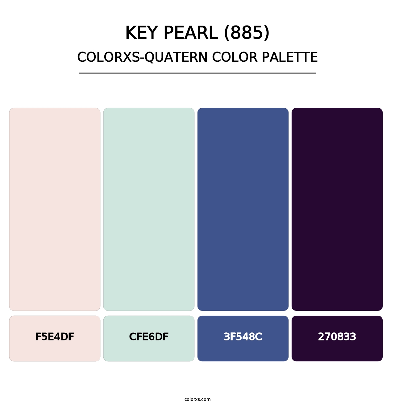 Key Pearl (885) - Colorxs Quatern Palette