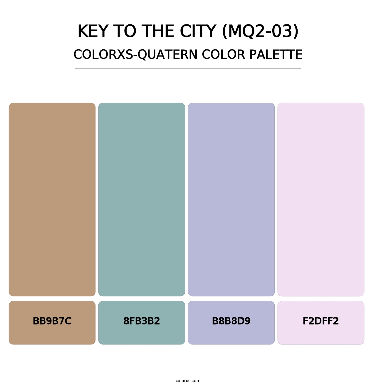 Key To The City (MQ2-03) - Colorxs Quatern Palette