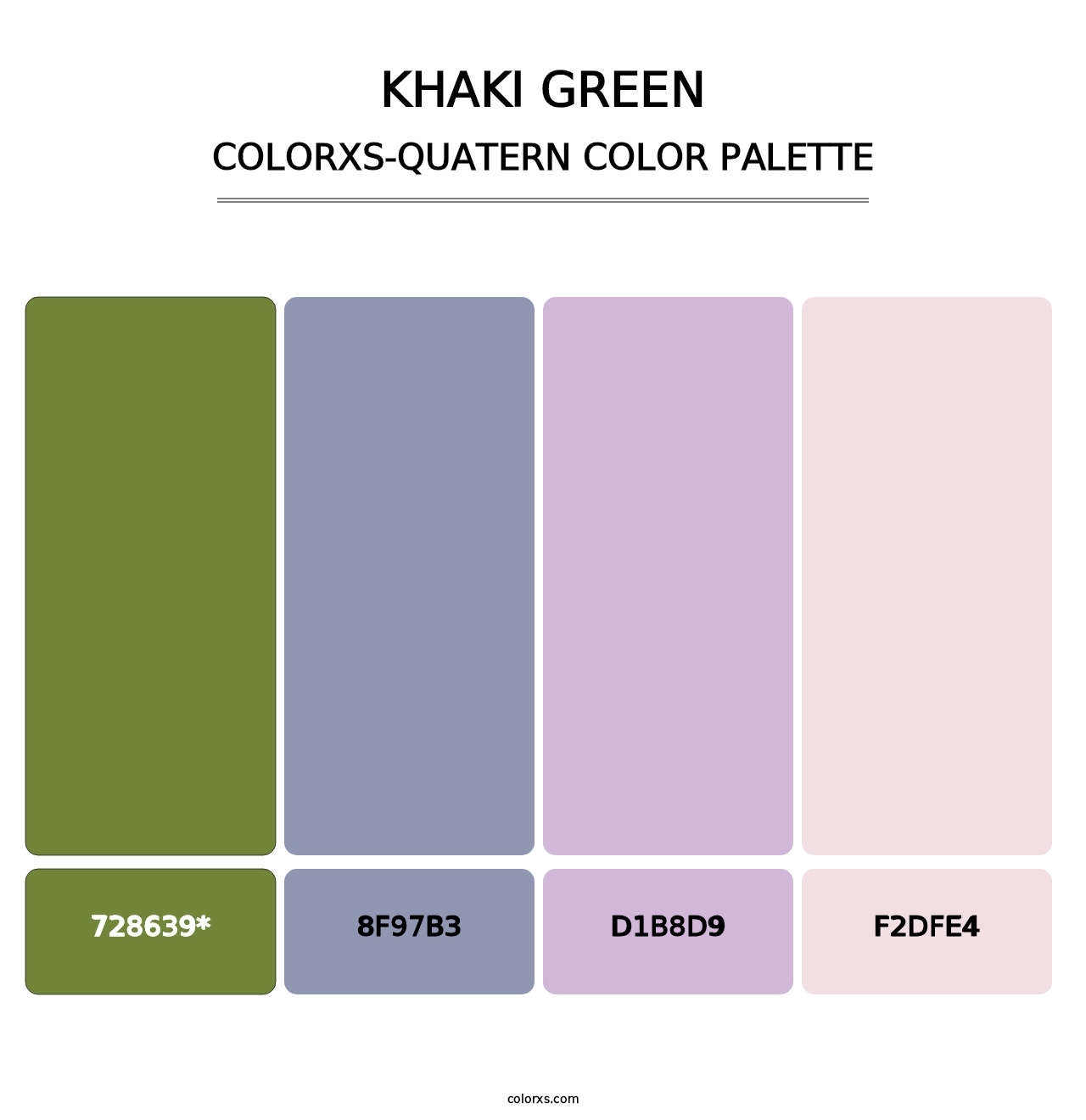Khaki Green - Colorxs Quatern Palette