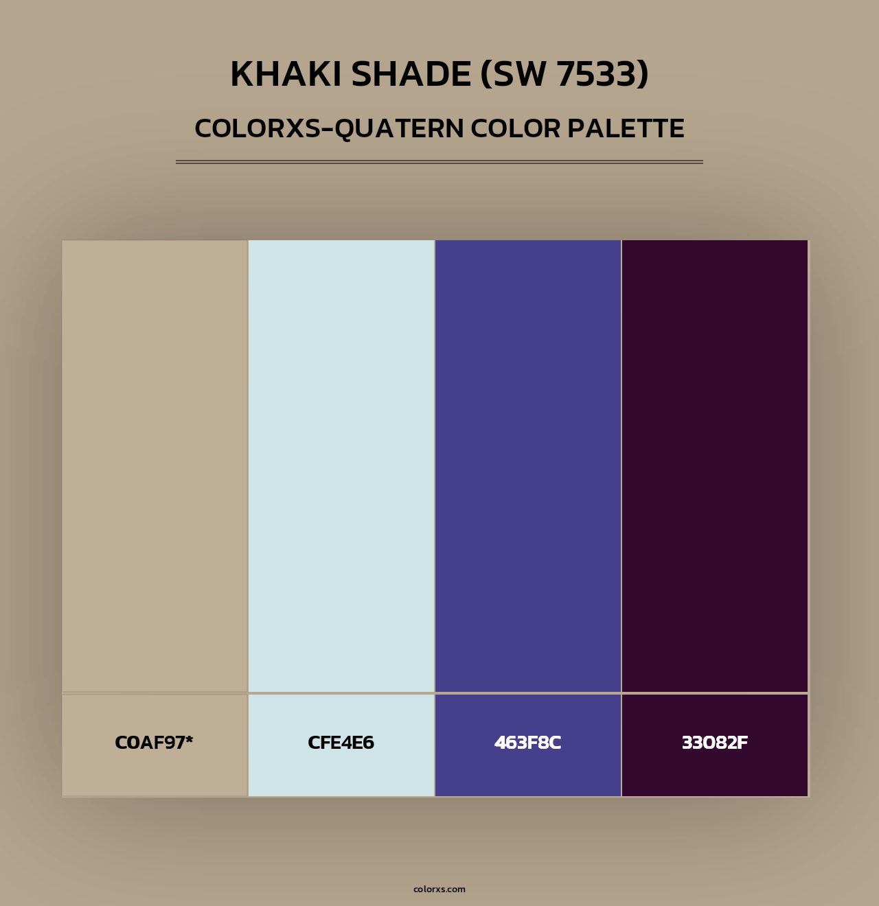 Khaki Shade (SW 7533) - Colorxs Quad Palette