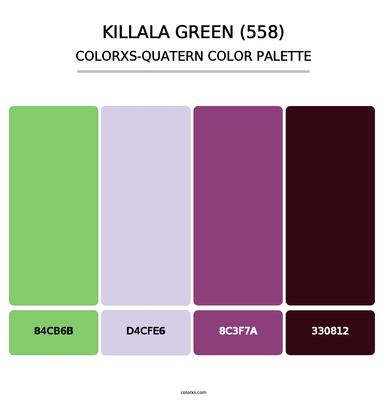 Killala Green (558) - Colorxs Quatern Palette