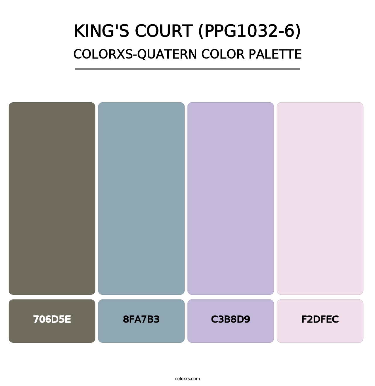 King's Court (PPG1032-6) - Colorxs Quatern Palette