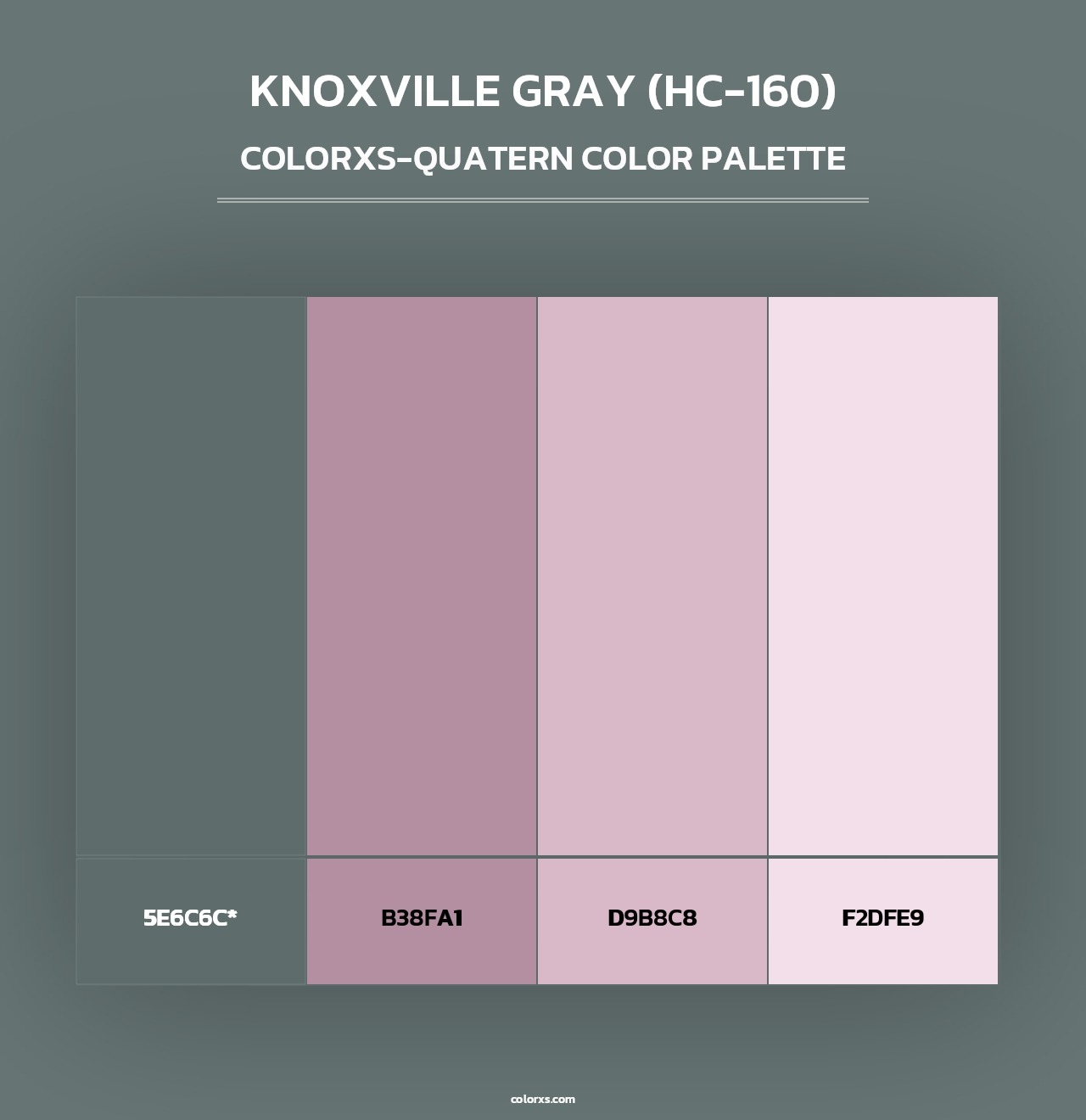 Knoxville Gray (HC-160) - Colorxs Quad Palette