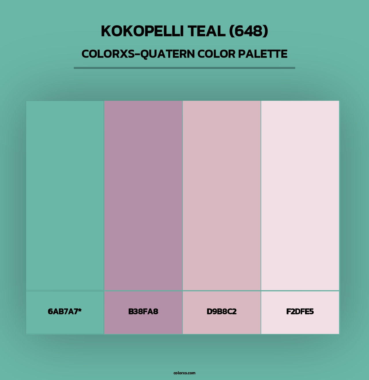 Kokopelli Teal (648) - Colorxs Quad Palette