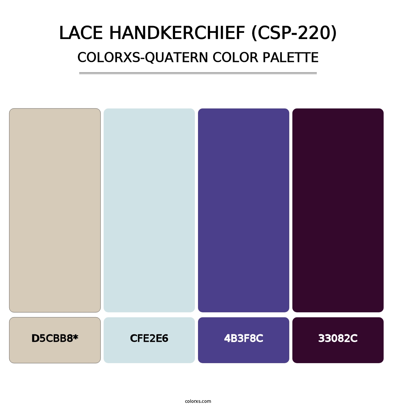 Lace Handkerchief (CSP-220) - Colorxs Quatern Palette