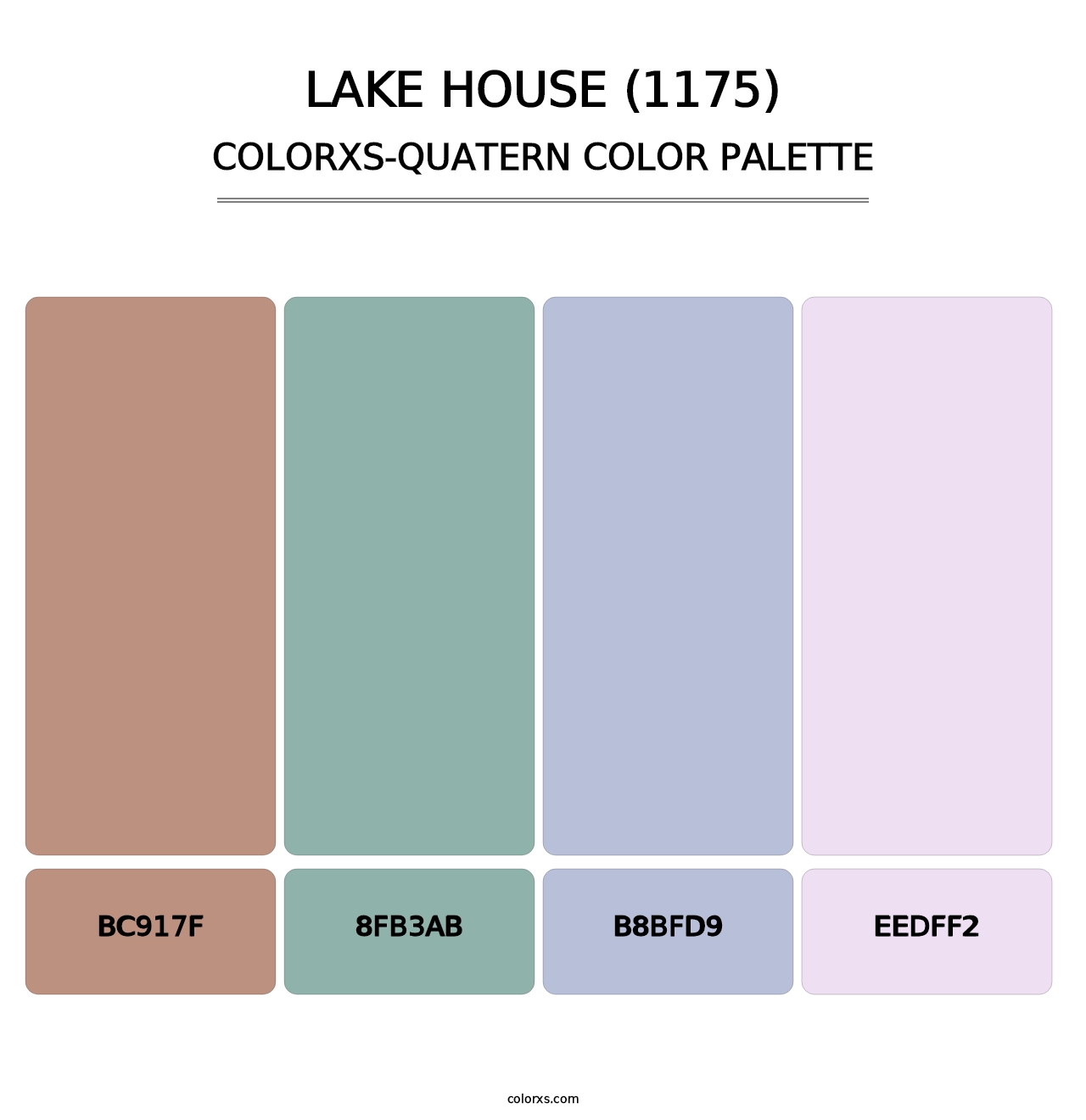 Lake House (1175) - Colorxs Quatern Palette