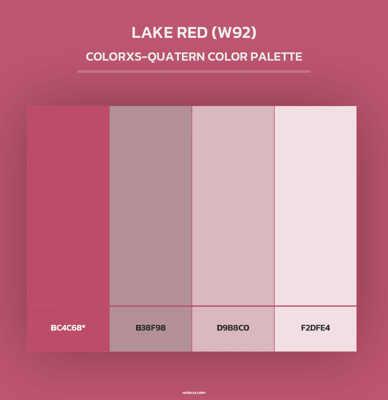 Lake Red (W92) - Colorxs Quad Palette