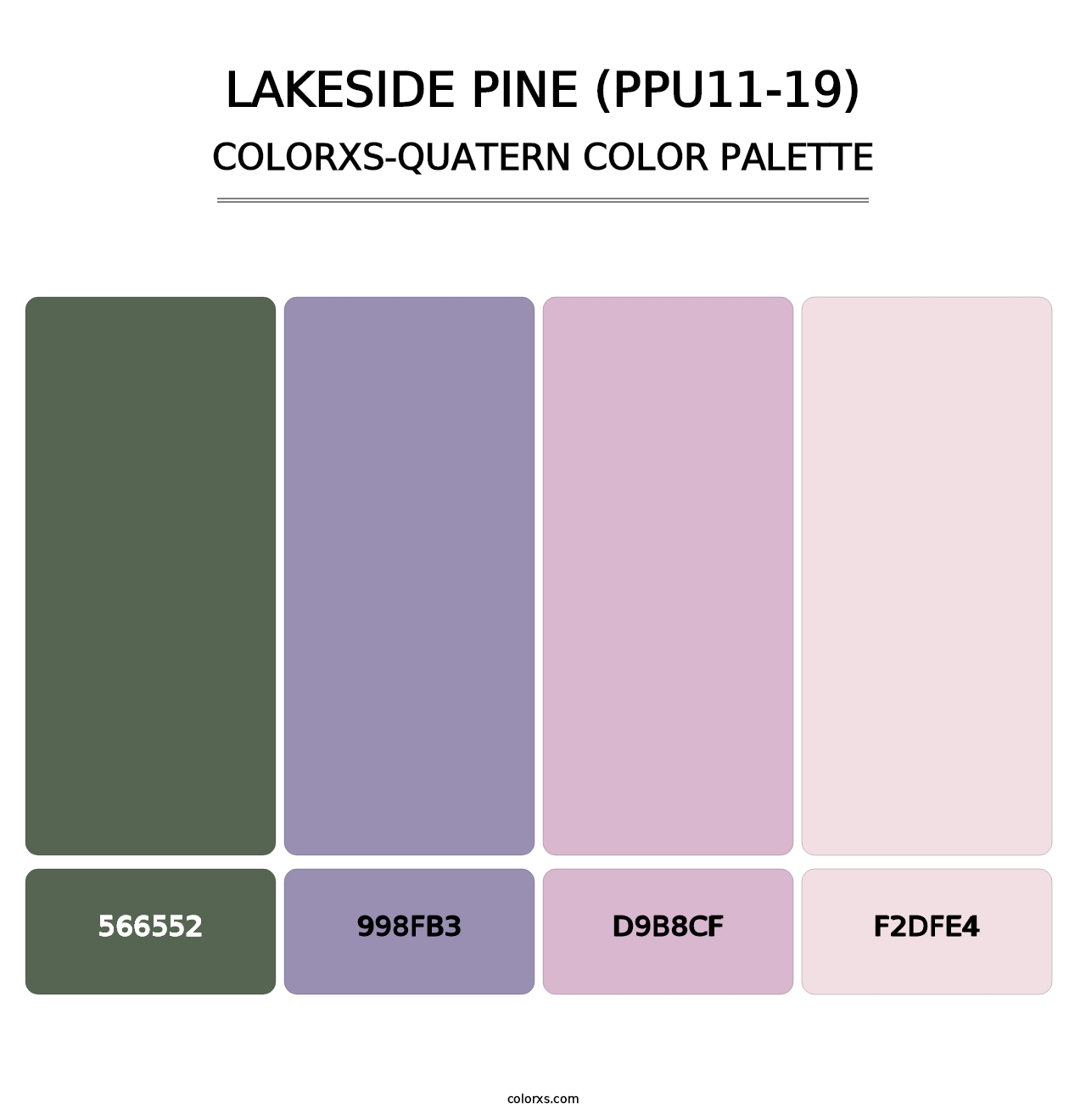 Lakeside Pine (PPU11-19) - Colorxs Quatern Palette