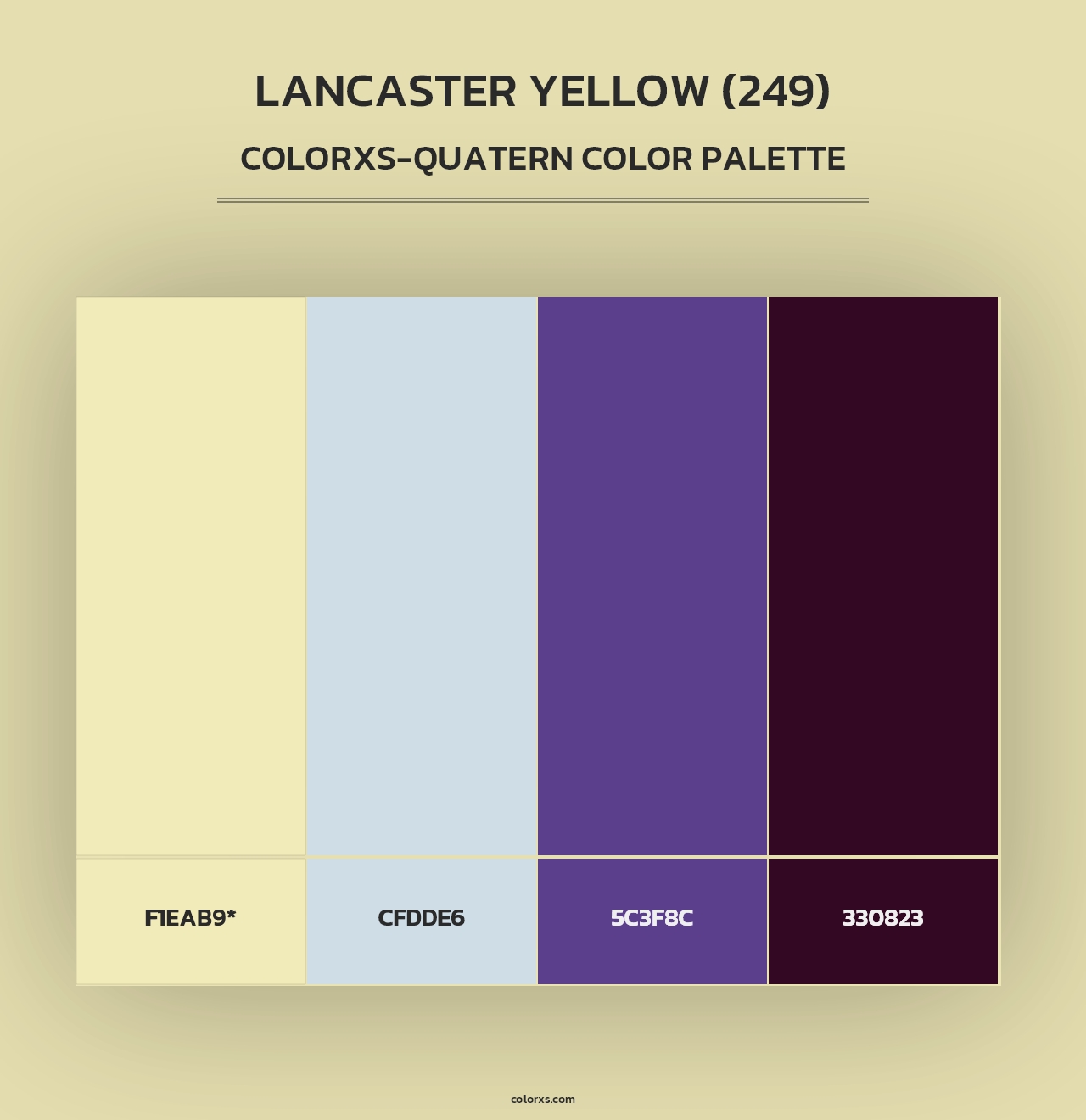 Lancaster Yellow (249) - Colorxs Quad Palette