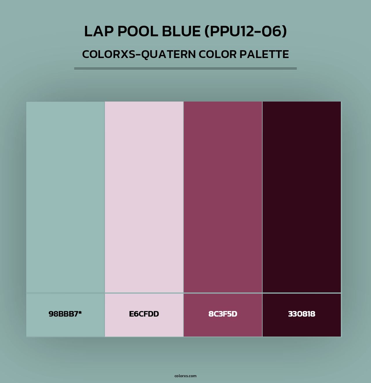Lap Pool Blue (PPU12-06) - Colorxs Quad Palette