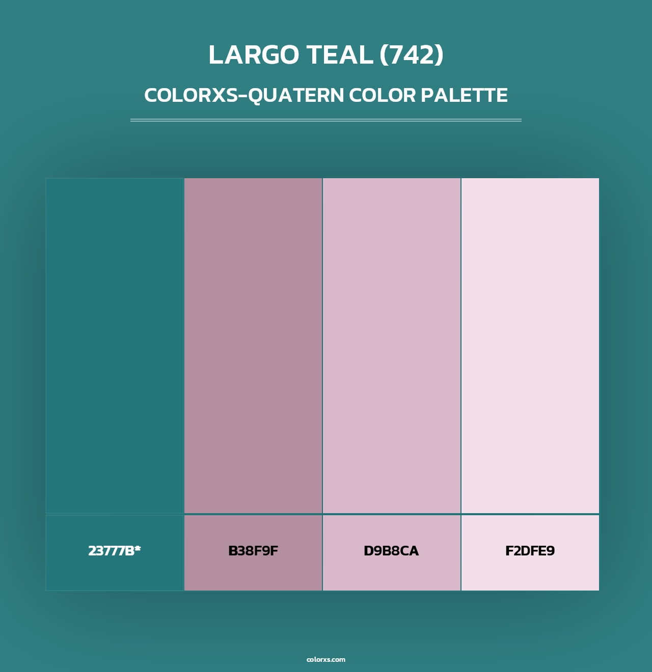 Largo Teal (742) - Colorxs Quad Palette