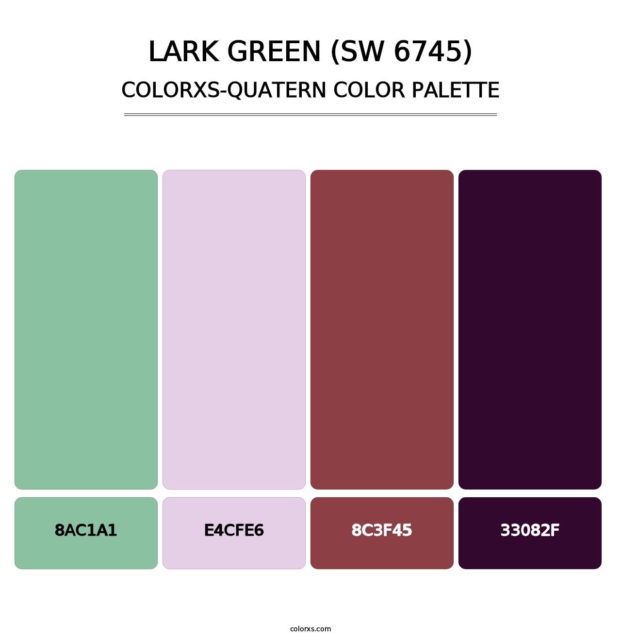 Lark Green (SW 6745) - Colorxs Quatern Palette