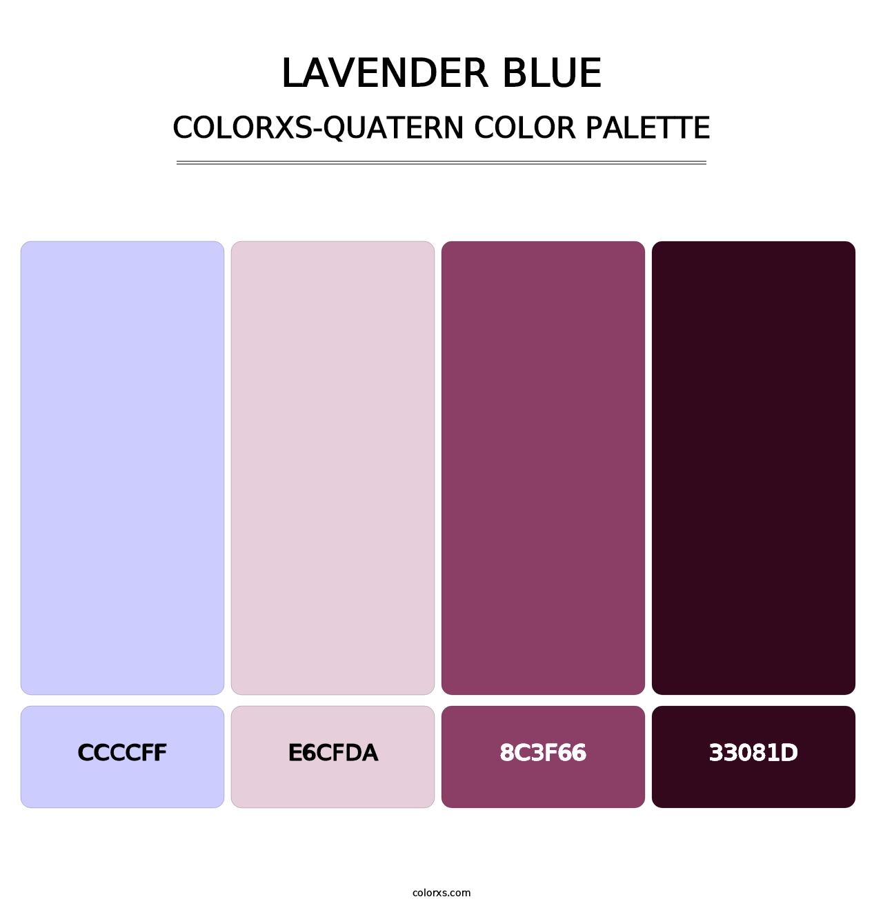 Lavender Blue - Colorxs Quatern Palette