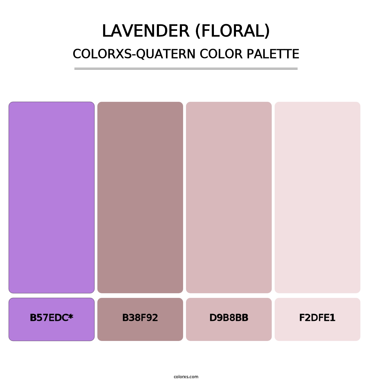 Lavender (Floral) - Colorxs Quatern Palette
